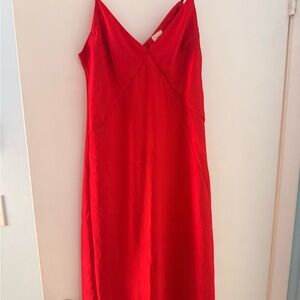women’s midi red dress a new day